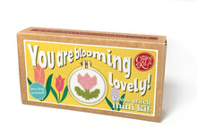 Load image into Gallery viewer, You're Blooming Lovely! Mini Matchbox Cross Stitch Kit
