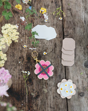 Load image into Gallery viewer, Keyring Flower Press - Pinks &amp; Blues
