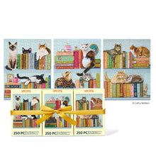 Load image into Gallery viewer, Cats on Books Set of 3 Puzzles
