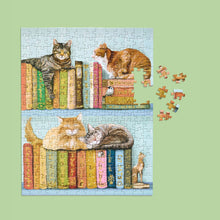 Load image into Gallery viewer, Cats on Books Set of 3 Puzzles
