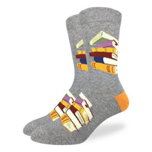 Load image into Gallery viewer, Men's Stack of Books Socks: Shoe Size 7-12
