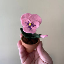 Load image into Gallery viewer, Pansy Felt Forever Flower: Dark Pink
