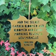 Load image into Gallery viewer, Leaf Quote: Frances Hodgson Burnett (Silver)
