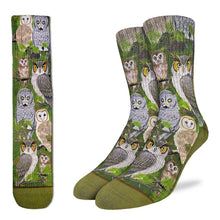 Load image into Gallery viewer, Men's Staring Owls Socks: Shoe Size 8-13
