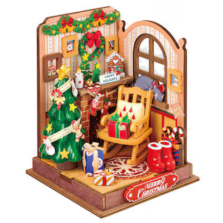 Christmas Fireplace DIY Miniature House