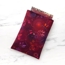 Load image into Gallery viewer, Burgundy Leaves Padded Book Sleeve: Large
