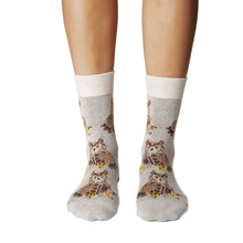 Load image into Gallery viewer, Women's Book Owl Socks: Shoe Size 5-9
