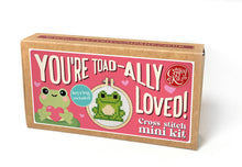 Load image into Gallery viewer, You're Toad-ally Loved! Mini Matchbox Cross Stitch Kit
