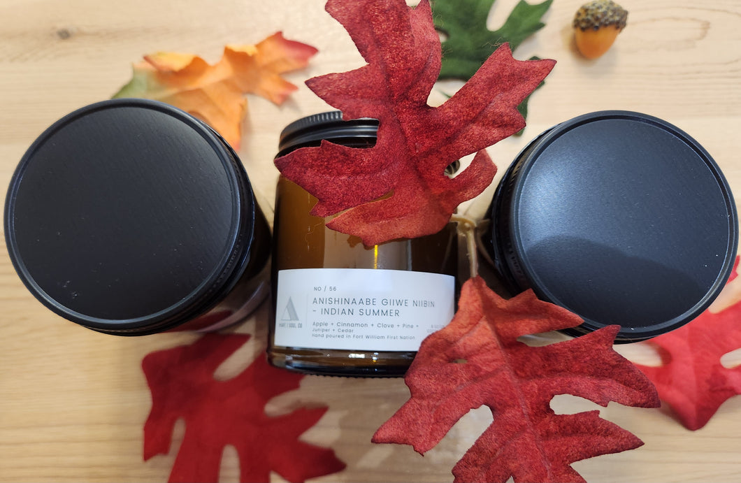 Anishinaabe Giiwe Niibin - Indian Summer Heart /Soul Candle