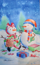 Load image into Gallery viewer, Snowmen Postcard - Ellen Kruse

