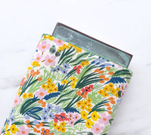 Load image into Gallery viewer, Spring Bramble Padded Book Sleeve: Large
