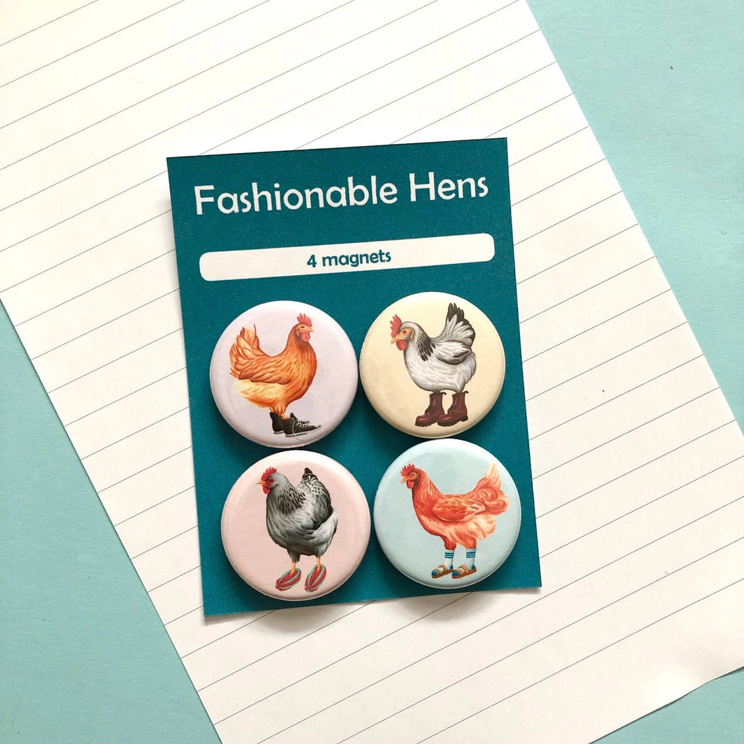 Fashionable Hens Magnets