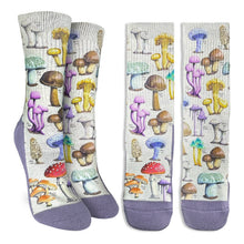 Load image into Gallery viewer, Women's Morphology of Mushrooms Socks: Shoe Size 5-9
