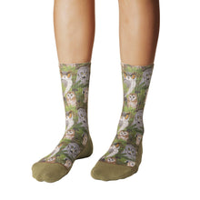 Load image into Gallery viewer, Women's Staring Owls Socks: Shoe Size 5-9
