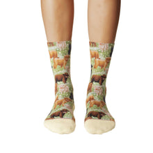 Load image into Gallery viewer, Women's Highland Cows Socks: Shoe Size 5-9
