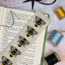 Load image into Gallery viewer, Buzzy Bees Cross Stitch Bookmark Kit
