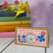 Load image into Gallery viewer, Forget-Me-Not! Mini Matchbox Cross Stitch Kit
