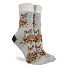 Load image into Gallery viewer, Women's Book Owl Socks: Shoe Size 5-9
