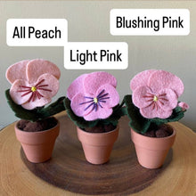 Load image into Gallery viewer, Pansy Felt Forever Flower: Peach

