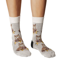 Load image into Gallery viewer, Women's Book Owl Socks: Shoe Size 5-9
