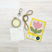 Load image into Gallery viewer, You're Blooming Lovely! Mini Matchbox Cross Stitch Kit
