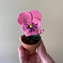 Load image into Gallery viewer, Pansy Felt Forever Flower: Sangria
