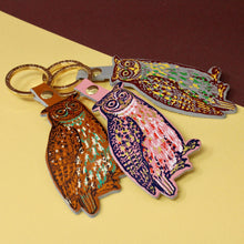 Load image into Gallery viewer, Nocturnal Owl Key Fob: Pale Pink
