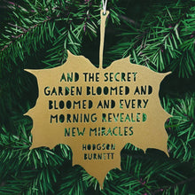 Load image into Gallery viewer, Leaf Quote: Frances Hodgson Burnett (Silver)
