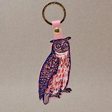 Load image into Gallery viewer, Nocturnal Owl Key Fob: Pale Pink
