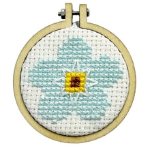 Load image into Gallery viewer, Forget-Me-Not! Mini Matchbox Cross Stitch Kit

