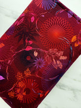 Load image into Gallery viewer, Burgundy Leaves Padded Book Sleeve: Large
