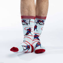 Load image into Gallery viewer, Men's Hockey, Red &amp; Blue Socks: Shoe Size 8-13
