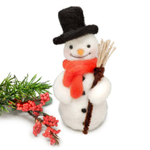 Load image into Gallery viewer, Festive Snowman Needle Felting Craft Kit
