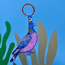 Load image into Gallery viewer, Feral Pigeon Key Fob: Cornflower
