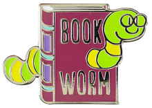 Load image into Gallery viewer, Bookworm Enamel Pin

