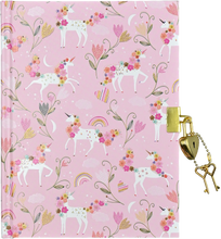Load image into Gallery viewer, Unicorn Blooms Locking Journal
