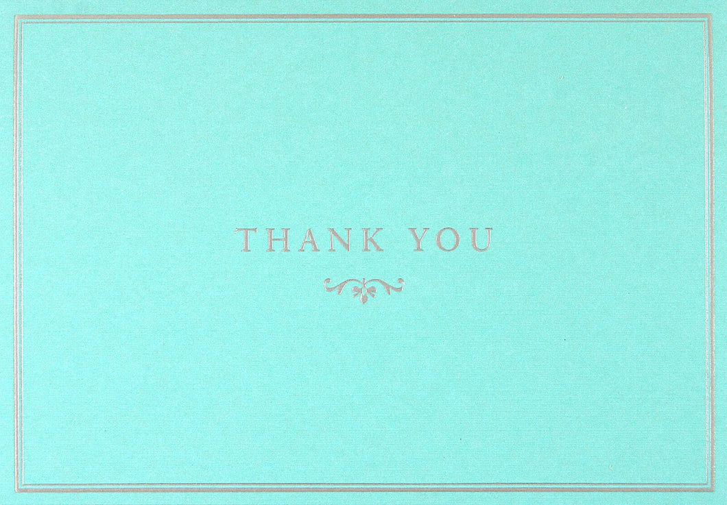 Blue Elegance Thank You Notes