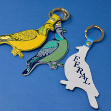Load image into Gallery viewer, Feral Pigeon Key Fob: Cornflower
