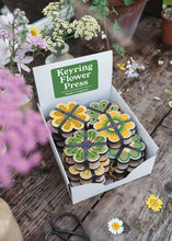 Load image into Gallery viewer, Keyring Flower Press - Greens &amp; Yellows
