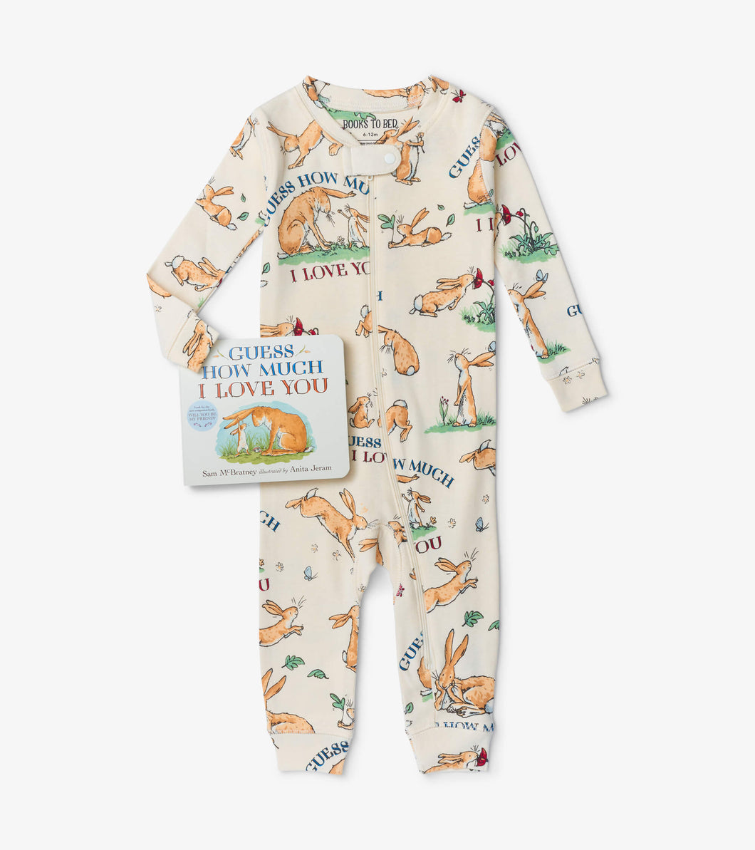 Guess How Much I Love You - Cream Box Set Baby Coverall With Book