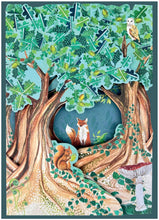 Load image into Gallery viewer, Fox, Squirrel, and Oak Foldout Card
