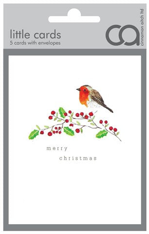 Robin Merry Christmas Little Cards Pack
