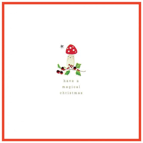 Mushrooms Magical Christmas Card