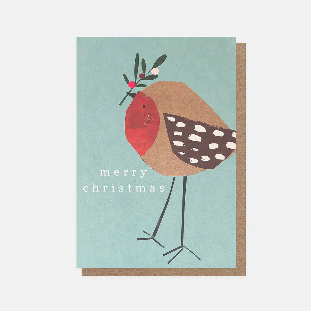 Robin & Sprig Small Christmas Card Pack of 10