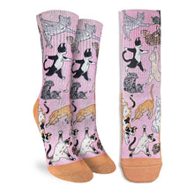 Load image into Gallery viewer, Women's Yoga Cats Socks: Shoe Size 5-9
