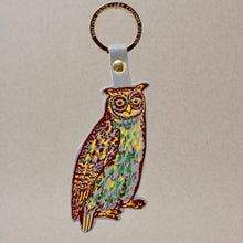 Load image into Gallery viewer, Nocturnal Owl Key Fob: Burnt Orange
