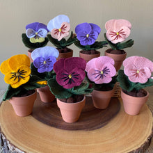 Load image into Gallery viewer, Pansy Felt Forever Flower: Dark Pink
