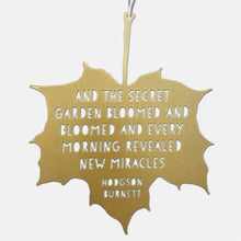 Load image into Gallery viewer, Leaf Quote: Frances Hodgson Burnett (Silver)
