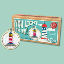 Load image into Gallery viewer, You Light The Way! Mini Matchbox Cross Stitch Kit
