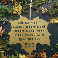 Load image into Gallery viewer, Leaf Quote: Frances Hodgson Burnett (Silver)
